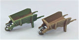 2 Wooden Wheelbarrows - Empty