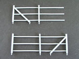 3 Rail Fencing pair of ends (metal)