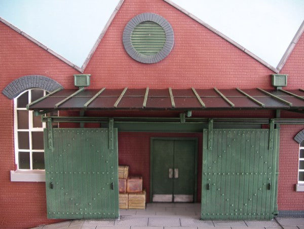 Single Storey Low-Relief Warehouse Facade Set
