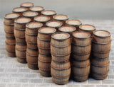 Vertically Stacked Small Wooden Barrels (resin)