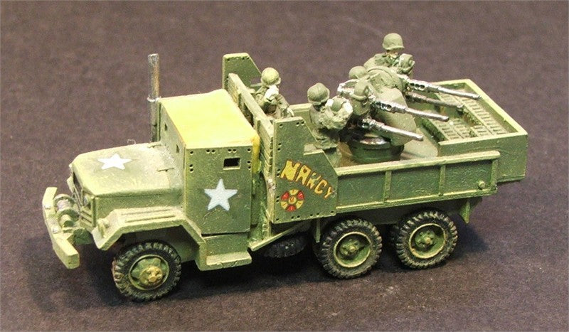 M35 Armoured escort truck with quad 50cal MG