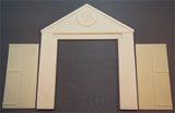 Brick Single Storey Gable End Panel with Loco Entrance/Wooden Doors