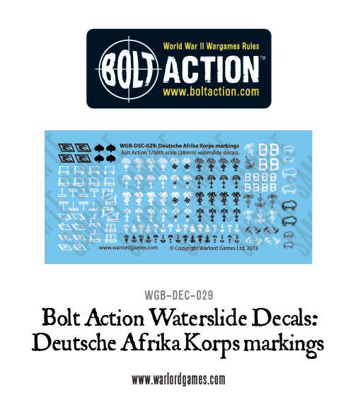 Bolt Action Deutsche Afrika Korps markings decals